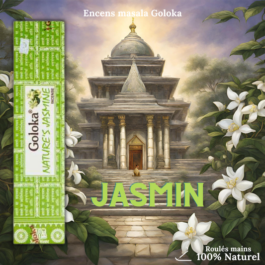 Encens Goloka "Jasmin" - Douceurs des âmes - Boutique ésotérique